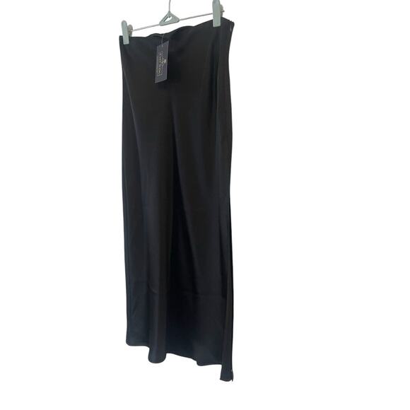 Better Be Women's Size Small NWT Satin Skirt Black Full Length - Picture 2 of 5
